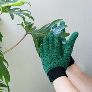 Leaf Love Gloves - Guanti antipolvere in microfibra riciclata per piante