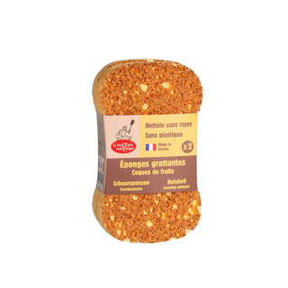 Spugna in cellulosa e noci di cocco biodegradabile (set da 2)