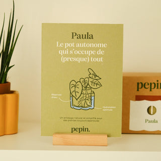 Vaso autoirrigante Paulita (S) - bianco screziato