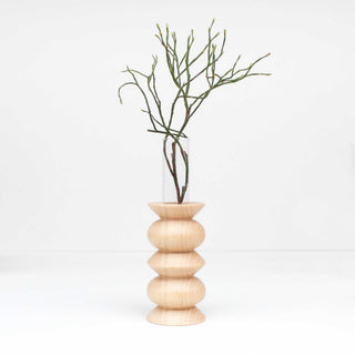 Vaso Totem in legno di faggio - Medium Nº 5