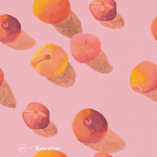 Set di tre panni cerati per alimenti - Peaches