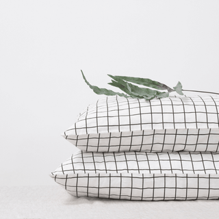 grid federa cuscino linen tales